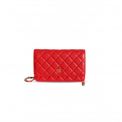 CHANEL CAVIAR QUILTED WALLET ON CHAIN WOC AP0250 (19*13*3cm) 